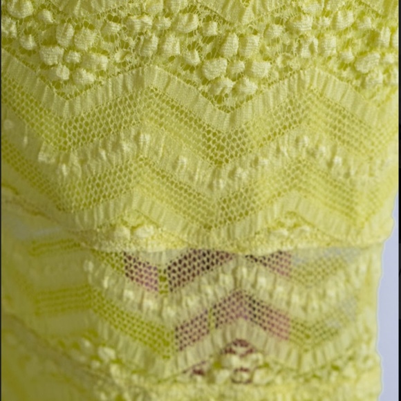Free People Neon Yellow Lace Dress - Picture 8 of 8